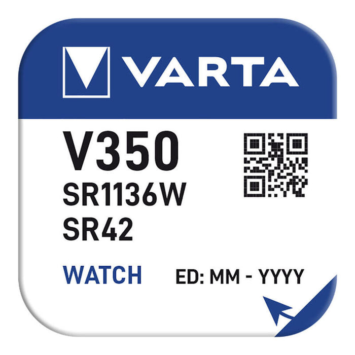 Pack De 2 Unidades - Pila De Boton Sr42 - V350 Varta (Blister 1 Unid.) Ø11,6x3,6mm