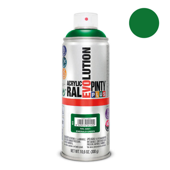Pack De 2 Unidades - Pintura En Spray Pintyplus Evolution 520cc Ral 6001 Verde Esmeralda