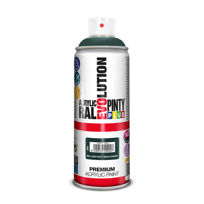 Pack De 2 Unidades - Pintura En Spray Pintyplus Evolution 520cc Ral 6005 Matt Moss Green