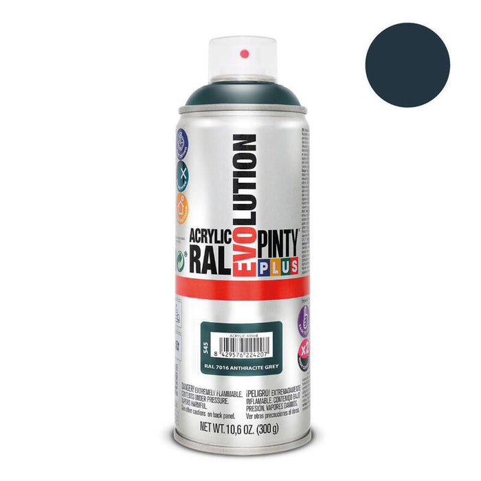 Pack De 2 Unidades - Pintura En Spray Pintyplus Evolution 520cc Ral 7016 Gris Antracita