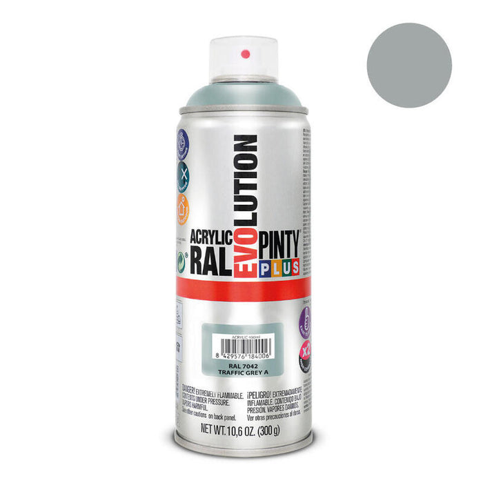 Pack De 2 Unidades - Pintura En Spray Pintyplus Evolution 520cc Ral 7042 Gris Tráfico