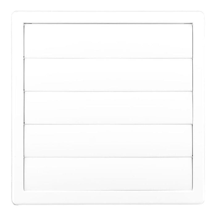 Pack De 2 Unidades - Rejilla Ventilación Cuadrada Empotrable Con Lamas Móviles 170x170mm Enclavamiento Ø120mm Abs Blanca