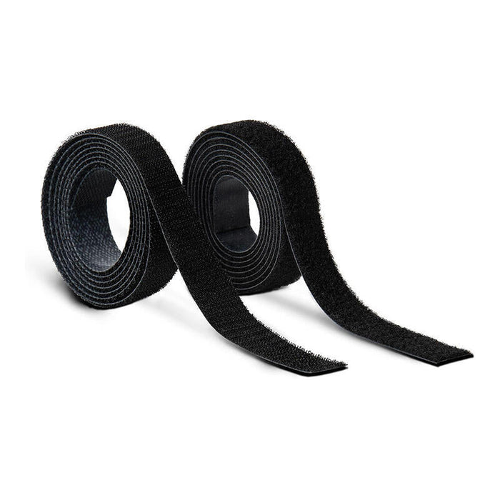 Pack De 2 Unidades - Rollo Adhesivo Térmico De Cierre De Gancho Y Bucle Negro 20 Mm X 1,5 M