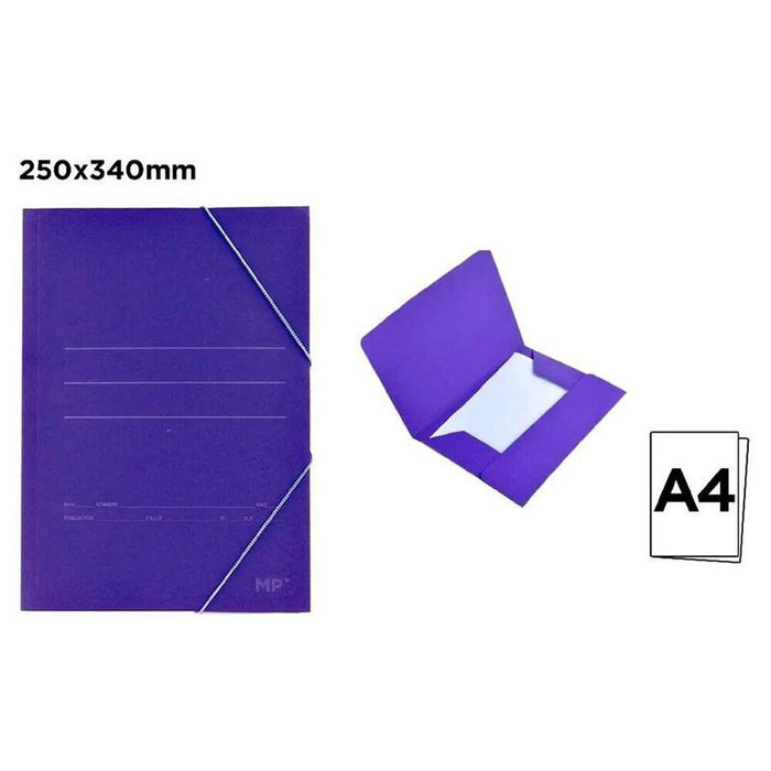Pack De 20 Unidades - Carpeta A4 Cartón Azul, 250 X 340 Mm