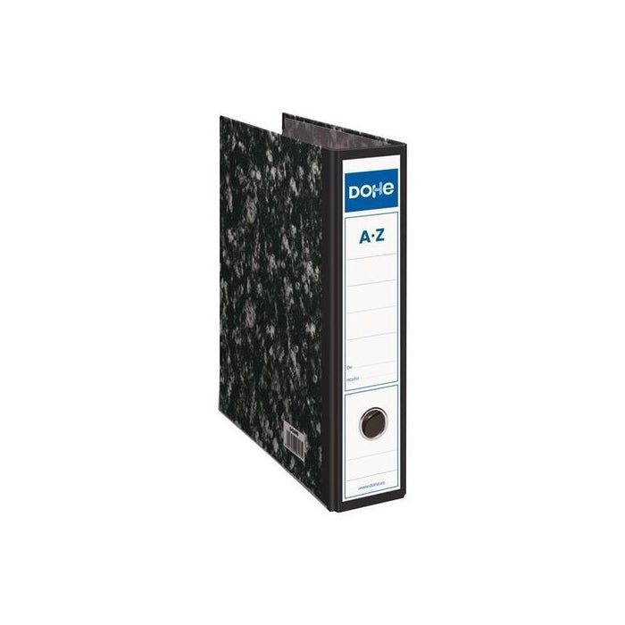 Pack De 20 Unidades Dohe Archivador Palanca Archinovo Folio Lomo Ancho Cartón Rígido Negro Jaspeado