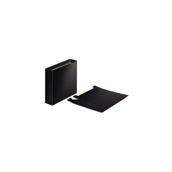 Pack De 20 Unidades Esselte Cajetín Para Archivadores Folio Lomo Ancho Cartón Negro Brillante