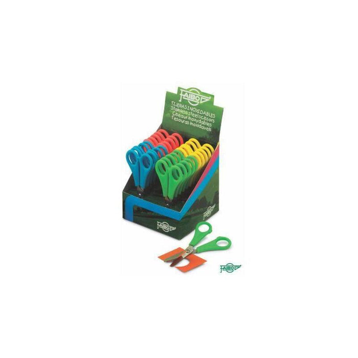 Pack De 20 Unidades Faibo Tijeras Escolares 13cm Simétricas Mango C/Surtidos