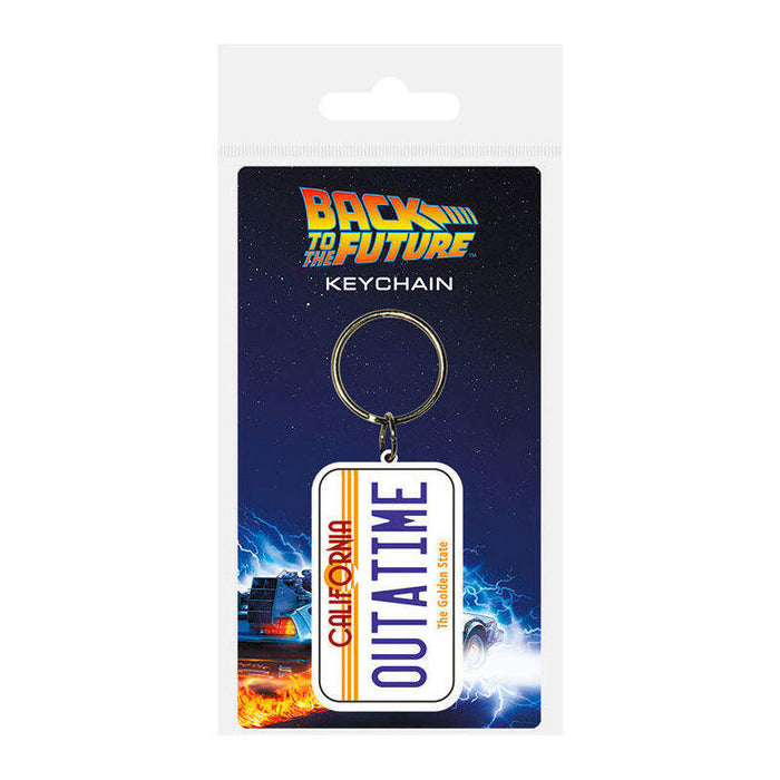 Pack De 20 Unidades - Llavero Rubber Matricula Regreso Al Futuro