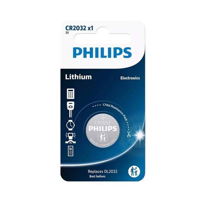 Pack De 20 Unidades Philips Pila Boton Litio Cr2032 3v Blister*1 20 Uds