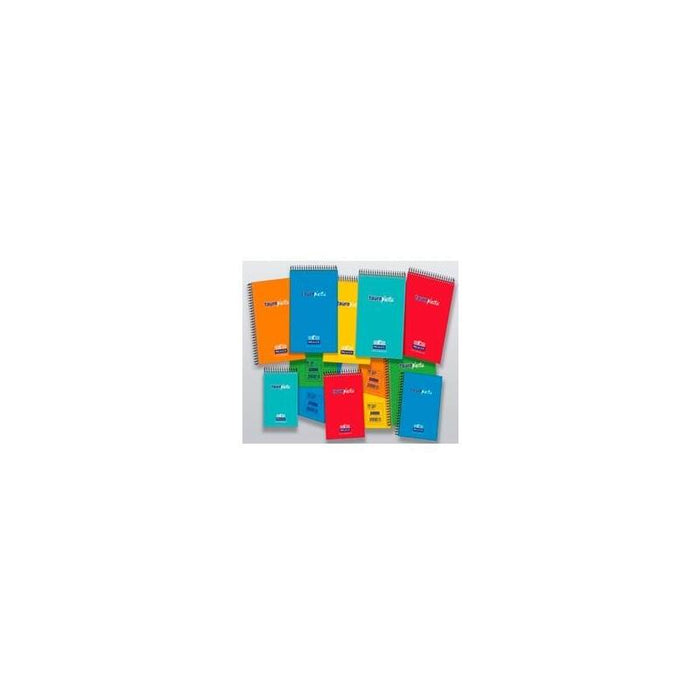 Pack De 20 Unidades Zorrilla Bloc De Bolsillo Tauroplastic Premier 80h 16º 90gr Cuadros Apaisado T/ Pp Colores Surtidos Translúcidos