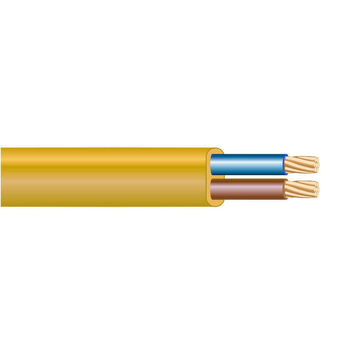 Pack De 200 Unidades - Manguera Plana 2x0,75mm Dorada Flexible H05 Vv-F (Audio) Euro/Mts