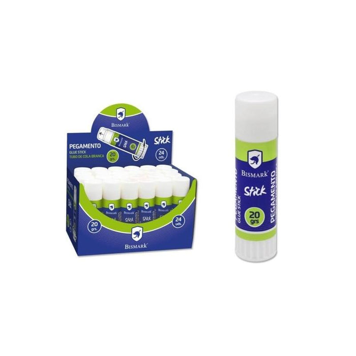 Pack De 24 Unidades Bismark Barra De Pegamento 20gr - Multiusos - Sin Disolventes - Uso Escolar