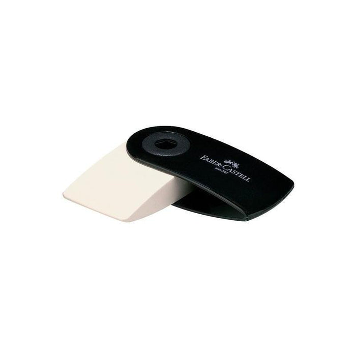 Pack De 24 Unidades Faber Castell  Goma De Borrar Sleeve Mini Con Funda Negro