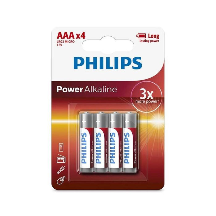 Pack De 24 Unidades Philips Power Alkaline Pila Aaa Lr03 Blister*4