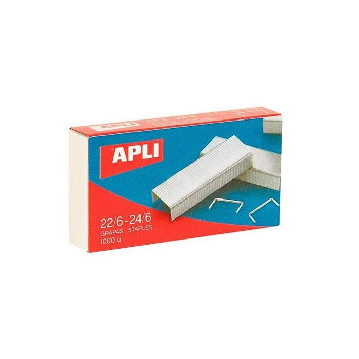 Pack De 25 Unidades Apli Grapas 22/6 - 24/6 Galvanizadas -Caja De 1000 -10u-