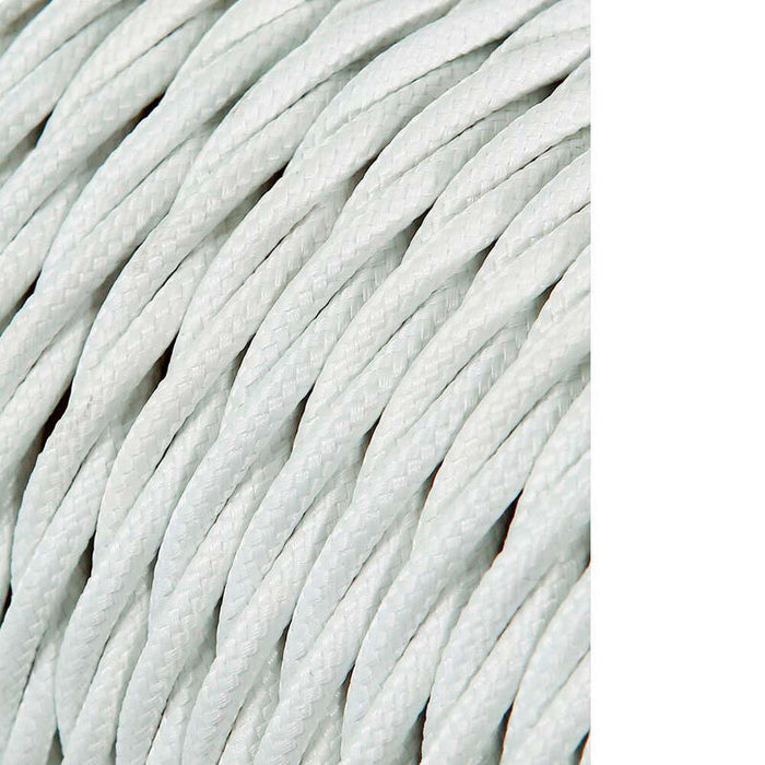 Pack De 25 Unidades - Carrete Cable Textil Trenzado H03vv-F 2 X 0,75 Mm² Blanco, 25 M