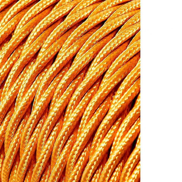 Pack De 25 Unidades - Carrete Cable Textil Trenzado H03vv-F 2 X 0,75 Mm² Oro Oscuro, 25 M