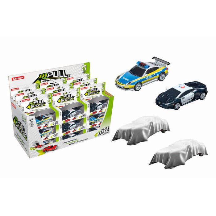 Pack De 27 Unidades - Coche Pull & Speed Policia Luz Y Sonido Surtido