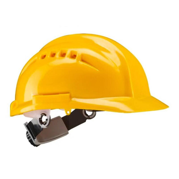 Pack De 3 Unidades - Casco 2325rv Ventilado Con Ruleta, Amarillo