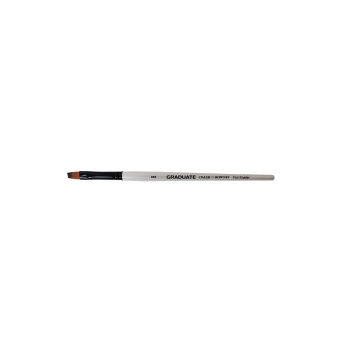 Pack De 3 Unidades Daler Rowney Graduate Pincel Acuarela - Pelo Sintetico - Mango Corto - Plano Sombreador Nâº8
