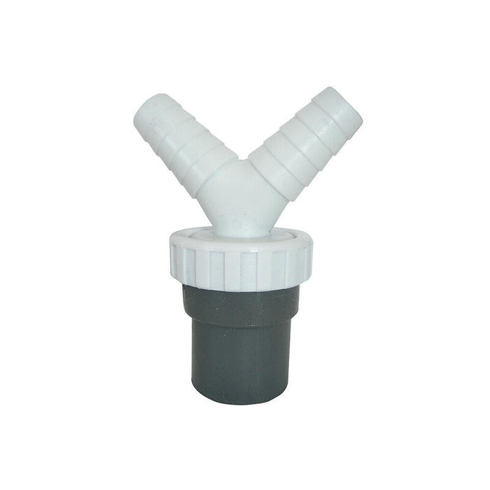 Pack De 3 Unidades - Enlace Mixto Tubos Lisos Doble Toma Plastico Pvc