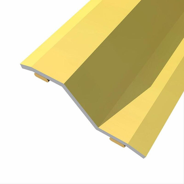 Pack De 3 Unidades - Junta De Acero Para Desnivel 8-14 Mm, Adhesiva, Flooring, Dorada, 166 X 3,6 Cm