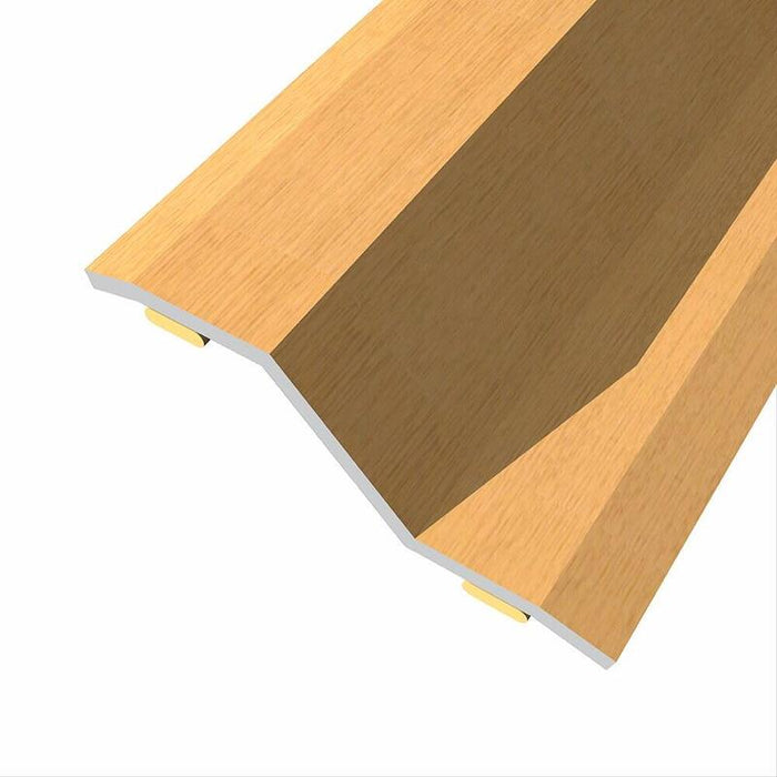 Pack De 3 Unidades - Junta De Acero Para Desnivel 8-14 Mm, Adhesiva, Flooring, Roble, 166 X 3,6 Cm