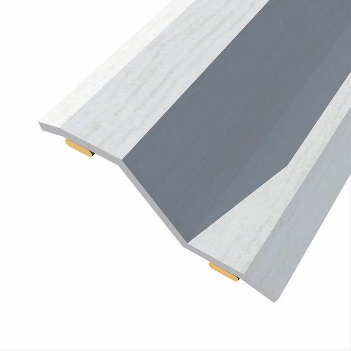 Pack De 3 Unidades - Junta De Acero Para Desnivel 8-14 Mm, Adhesiva, Flooring, Roble Gris Claro, 166 X 3,6 Cm