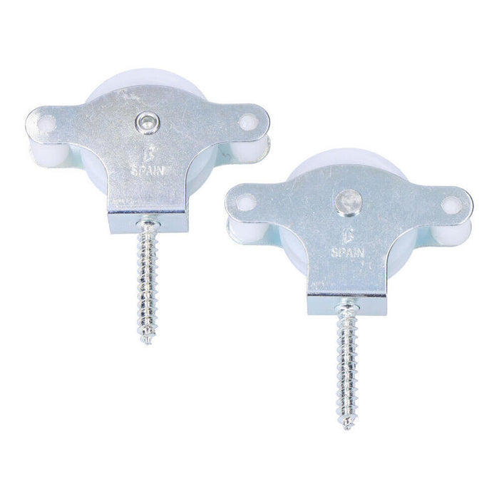 Pack De 3 Unidades - Pack 2 Unid. Polea Nylon 40 Mm Tirafondo