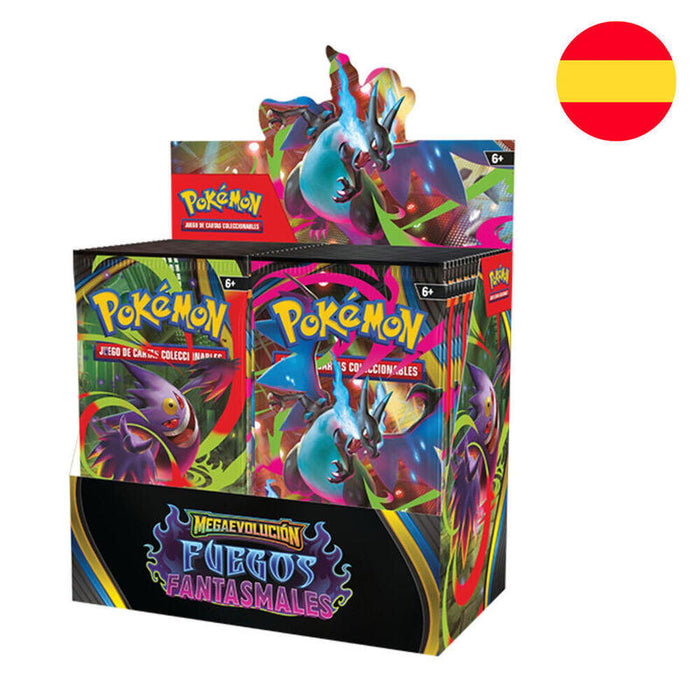 Pack De 36 Unidades Sobre Juego Cartas Coleccionables Fuegos Fantasmales Pokemon Español Surtido