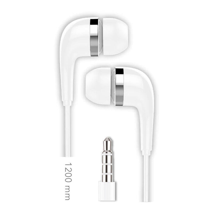 Pack De 4 Unidades - Auriculares Bsk Jack Con Micrófono, Blanco