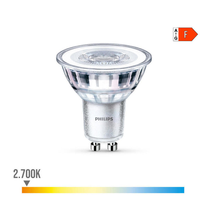 Pack De 4 Unidades - Bombilla Gu10 Led 4,6w 390lm 2700k Luz Calida Ø5x5,4cm Philips