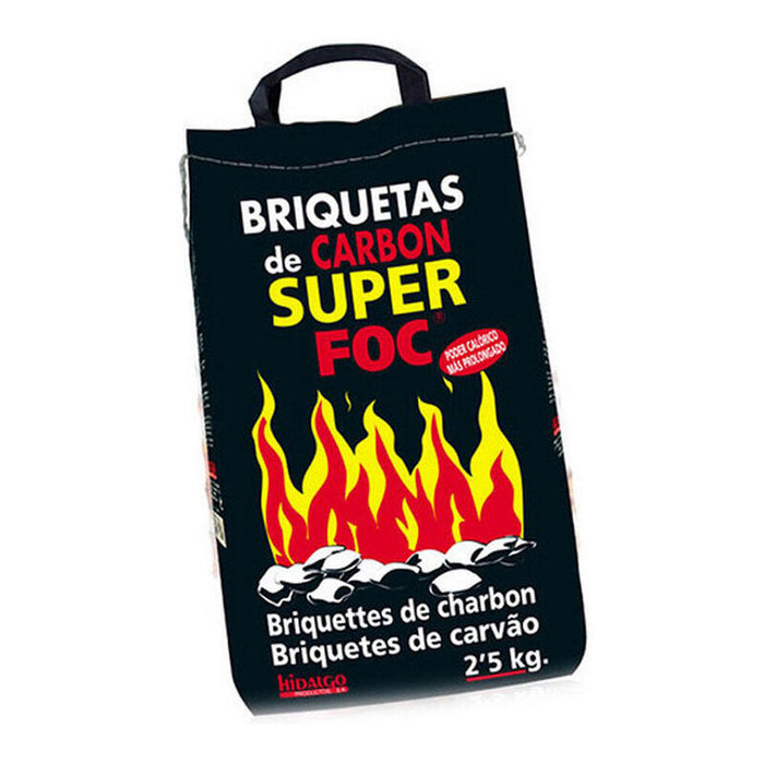 Pack De 4 Unidades - Briquetas De Carbon Vegetal 2,5kg 08006 Super Foc