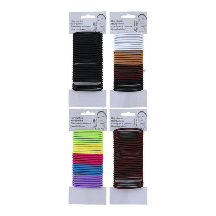 Pack De 4 Unidades - Elásticos Para El Cabello Colores Surtidos 30 Uds