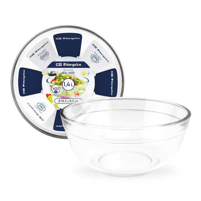 Pack De 4 Unidades Orbegozo Serie Bol Set De 3 Boles De Vidrio Ultrarresistente Versatiles Y Duraderos Para Cocinar Y