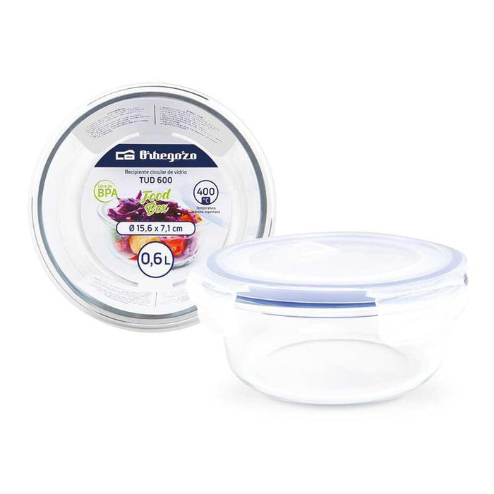 Pack De 4 Unidades Orbegozo Tud Serie - Recipientes De Vidrio Para Cocina Resistente A Altas Temperaturas Y Caidas