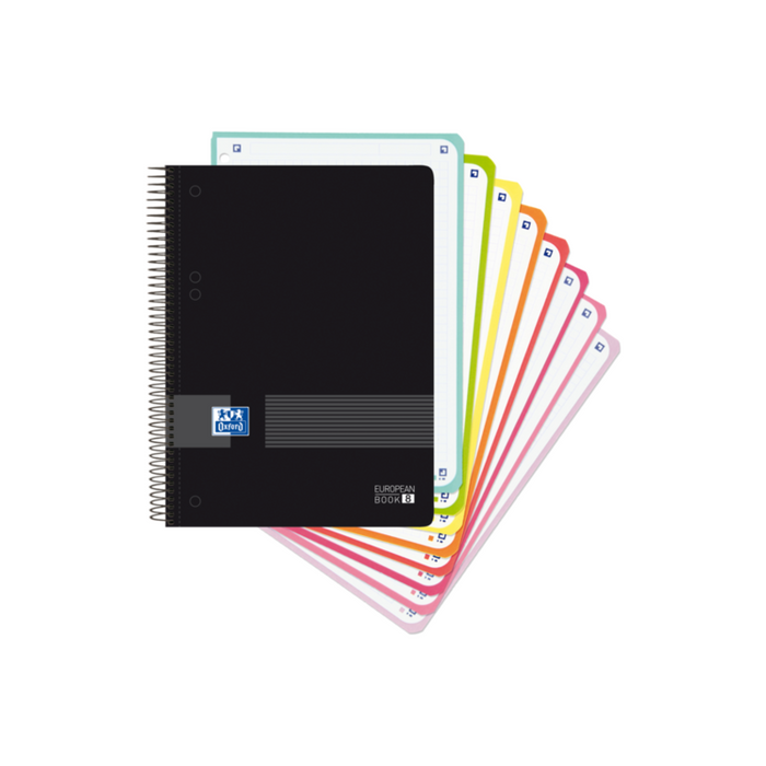 Pack De 4 Unidades Oxford Live & Go A5+ Europeanbook - Tapa De Plastico - 160 Hojas - Colores Surtidos