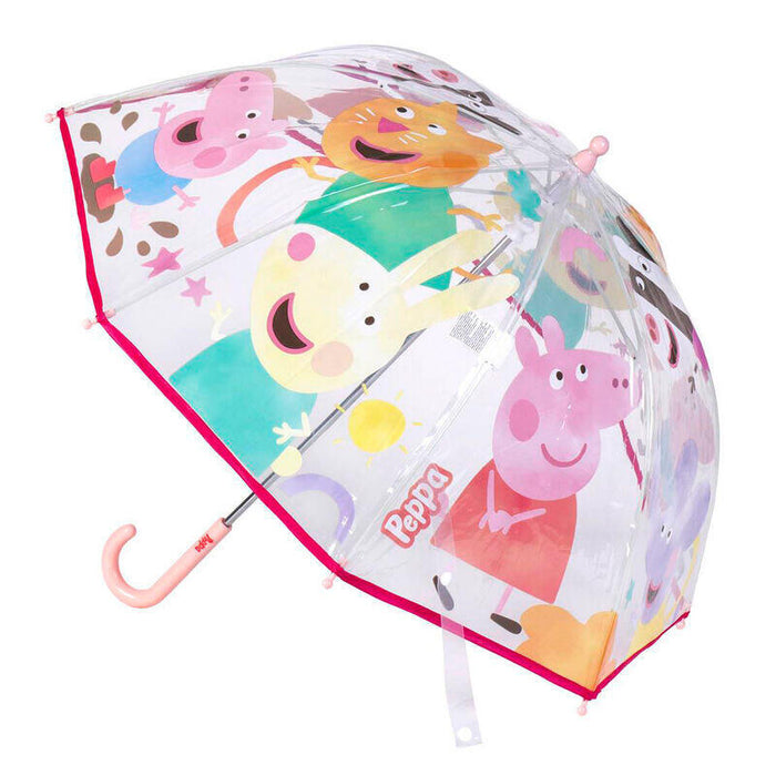 Pack De 4 Unidades - Paraguas Manual Burbuja Peppa Pig 45cm