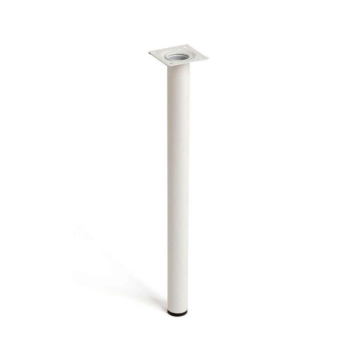 Pack De 4 Unidades - Pata Cilíndrica De Acero En Color Blanco Mod.401g. Medidas Ø3x40cm 2-401g.400.01 Rei