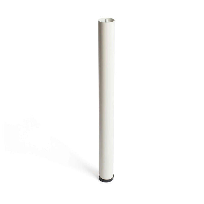 Pack De 4 Unidades - Pata Regulable Cilíndrica De Acero En Color Blanco Mod.406g. Altura 71cm Rei