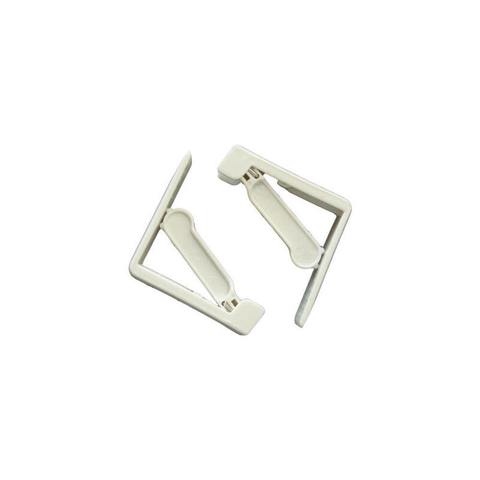 Pack De 4 Unidades - Pinza Sujeta Mantel Ajustable Con Muelle Color Blanco, 4 Uds