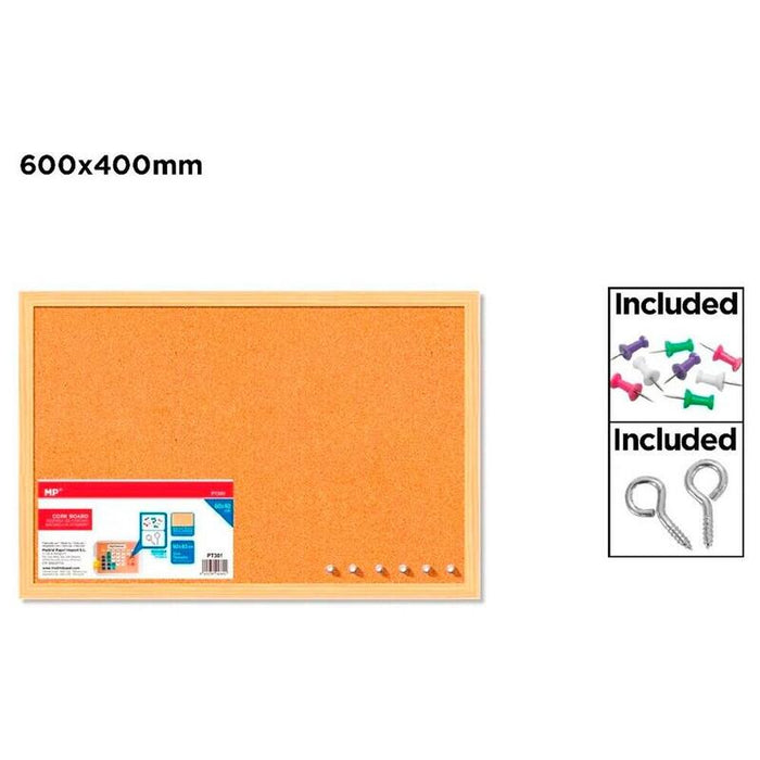 Pack De 4 Unidades - Pizarra De Corcho 60 X 40 Cm