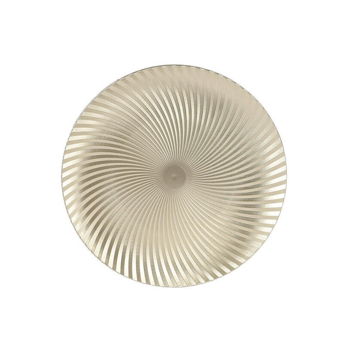 Pack De 4 Unidades - Plato Decoración Polipropileno Champán Ø33 X 1,5 Cm