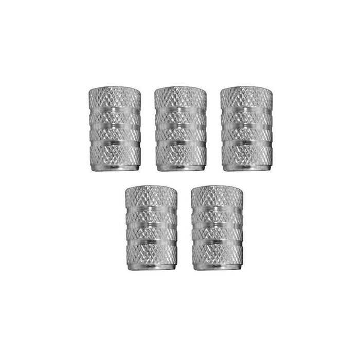 Pack De 4 Unidades - Set De 5 Tapones Para Rueda De Coche Plata Dunlop