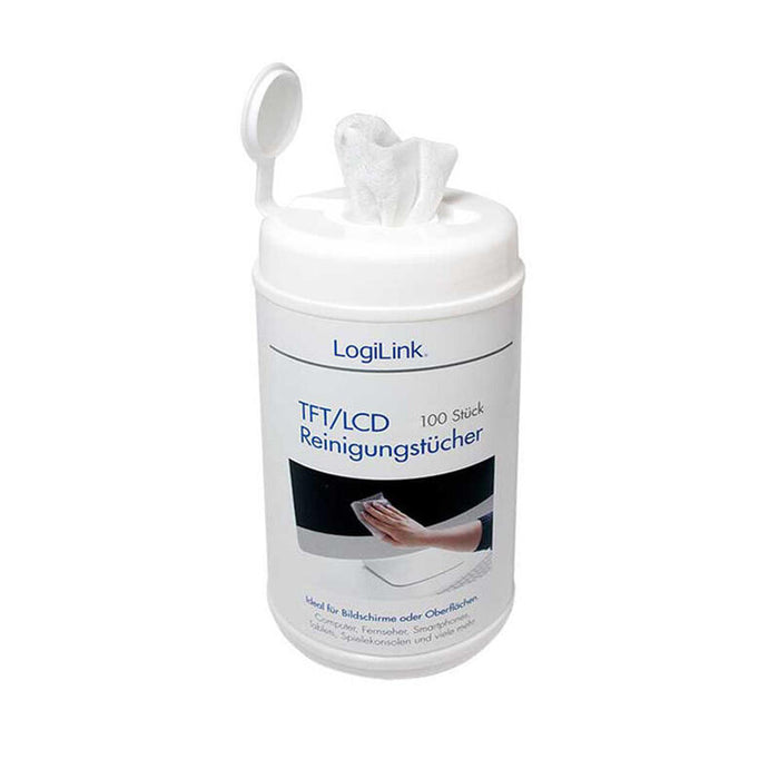 Pack De 4 Unidades - Toallitas De Limpieza Para Pantallas (100unid.) Logilink
