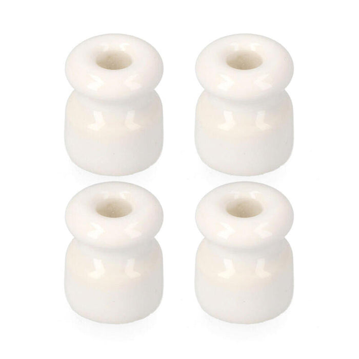 Pack De 5 Unidades - Aislador Para Cable Trenzado Blanco Envasada (4 Unid.) Edm