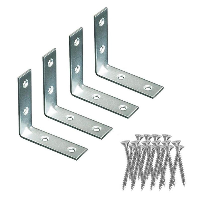 Pack De 5 Unidades - Ángulo Refuerzo An02, Acero Zincado, 30 X 30 X 15 Mm. 4 Unidades