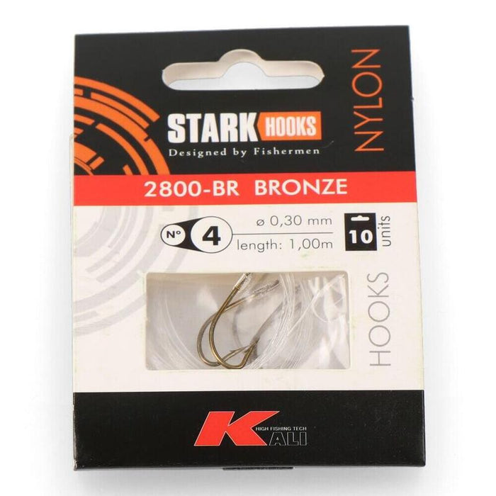 Pack De 5 Unidades - Anzuelo 2800-Br Bronce Montado Recto, Tamaño Nº 2, 10 Uds
