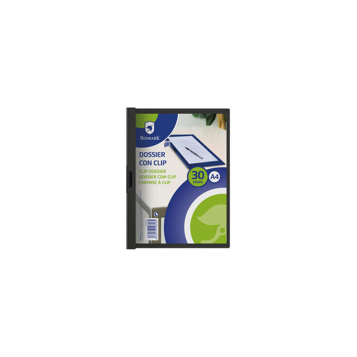 Pack De 5 Unidades Bismark Dossier Con Clip - Tamaño A4 - Hasta 30 Hojas
