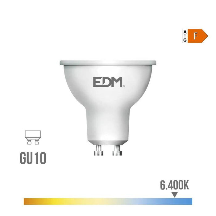 Pack De 5 Unidades - Bombilla Dicroica Led Gu10 10 W 932 Lm 6400 K Luz Fría 120° Ø5 X 6,4 Cm